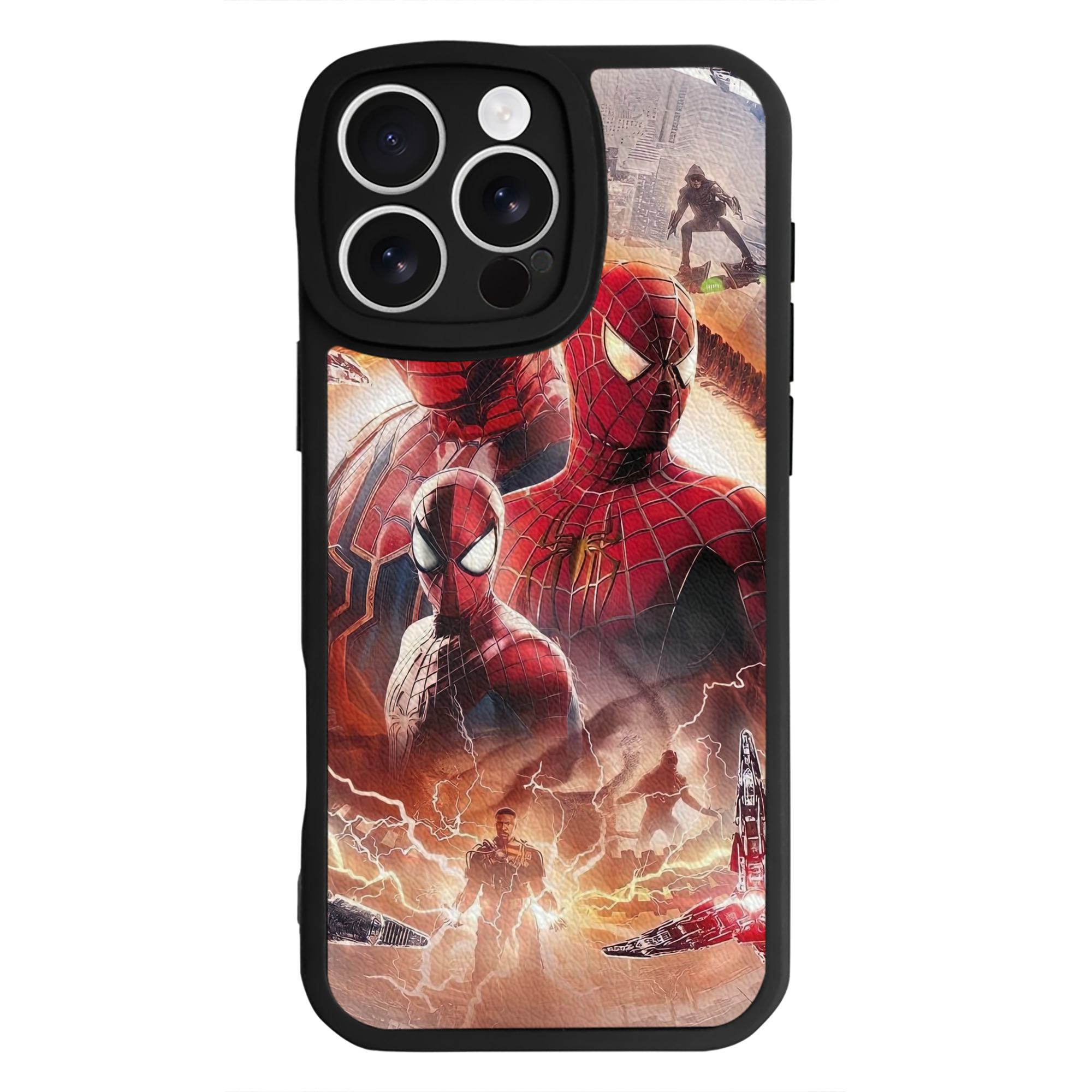 （画像用） Spider Man スパイダーマン 【iPhone 16シリーズ対応】シリコンスマホケース（レザー調） 材質：シリコン